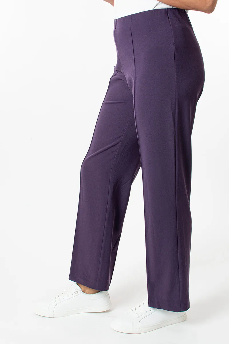 29in Straight leg pull on trouser - Plum