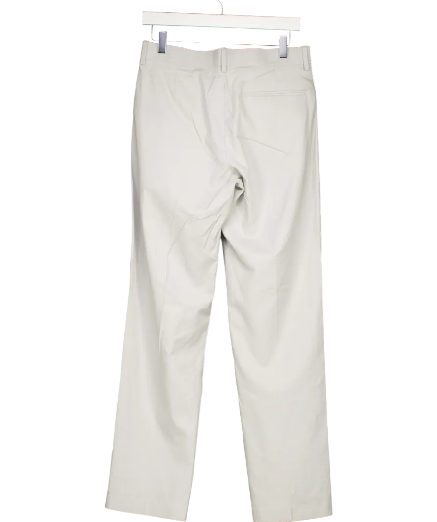 ASOS Grey Linen Blend Straight Leg Trousers W30