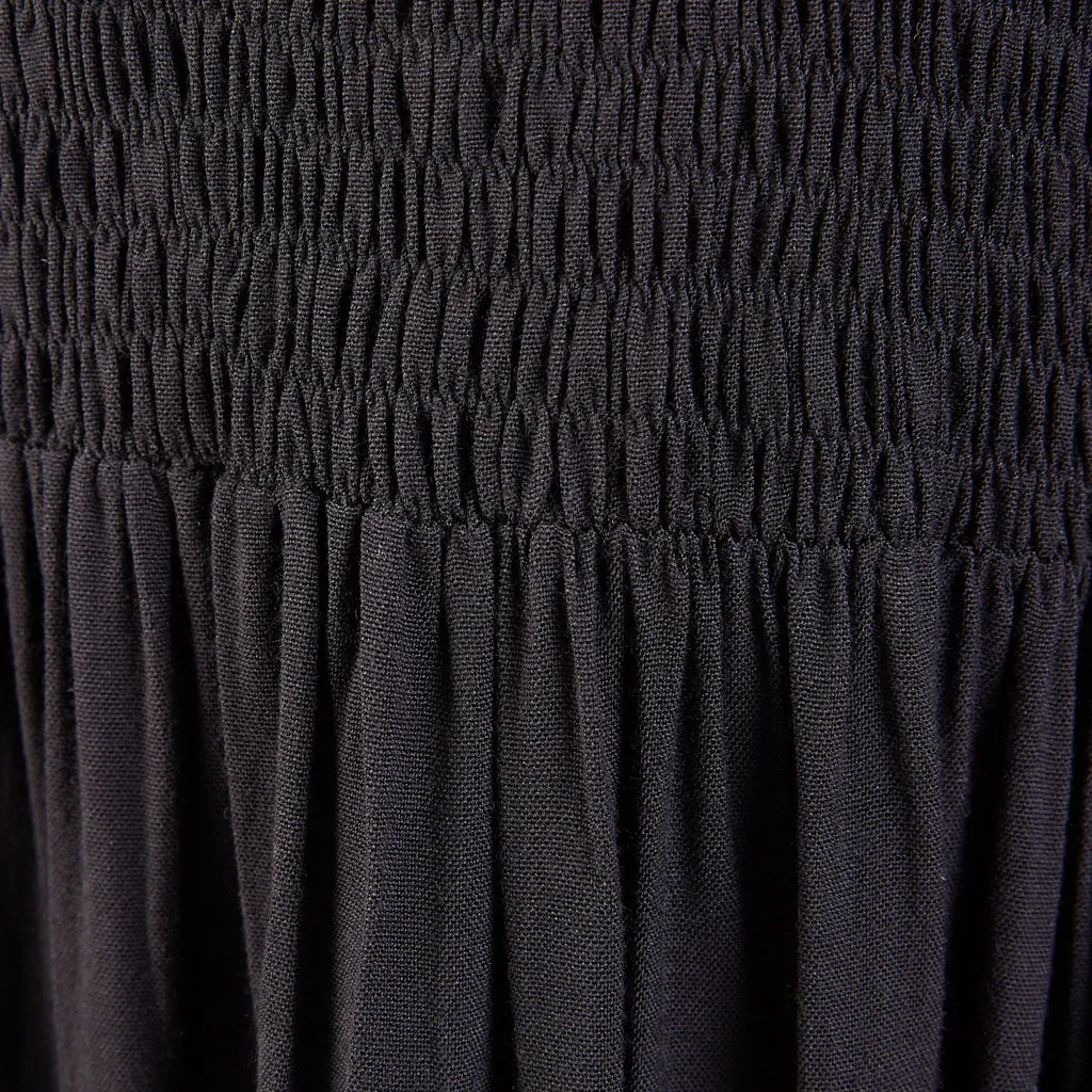 Black Rook Shirred Pocket Dress