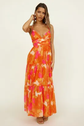 Blissful Memories Maxi Dress Orange