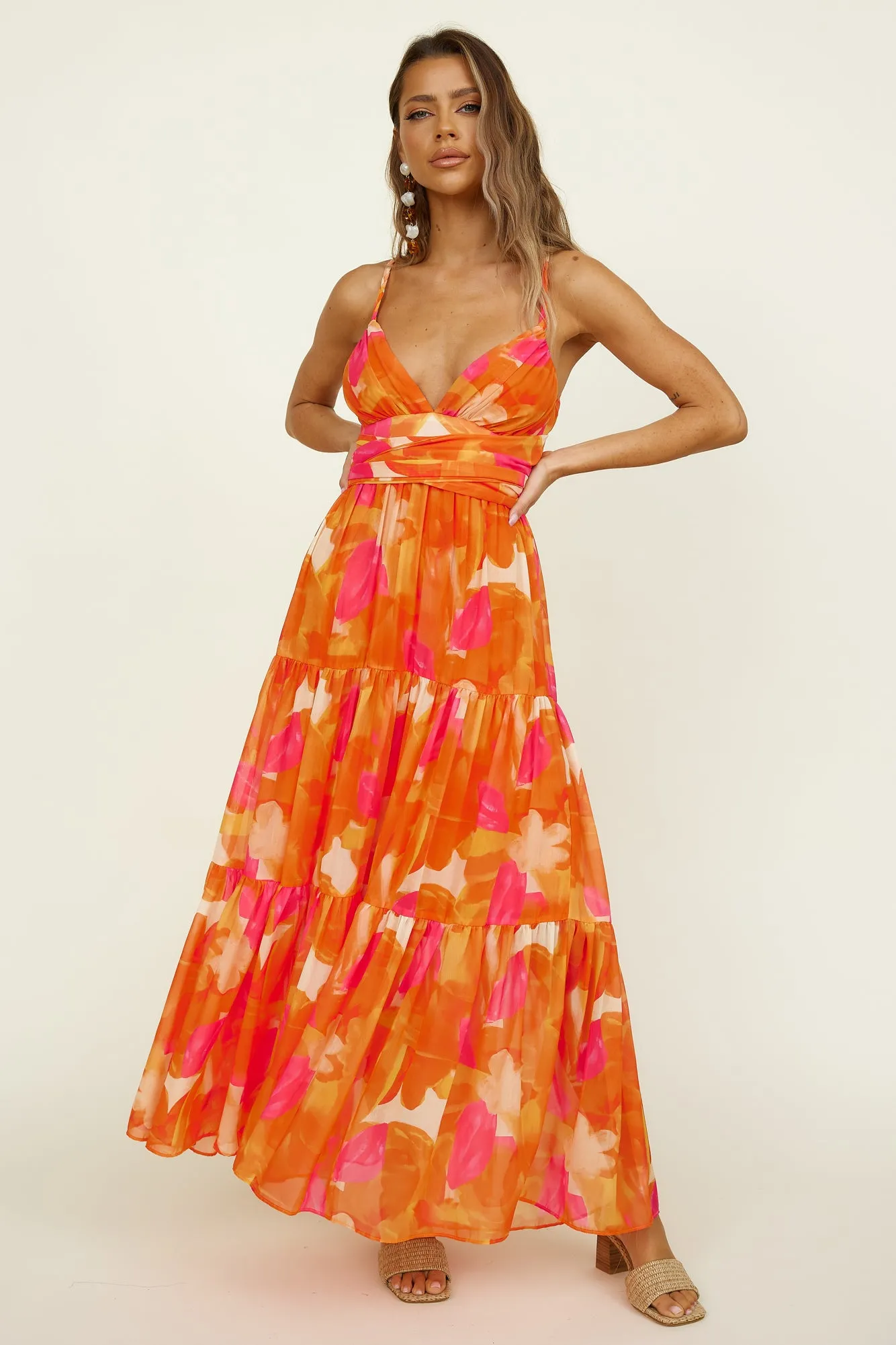 Blissful Memories Maxi Dress Orange