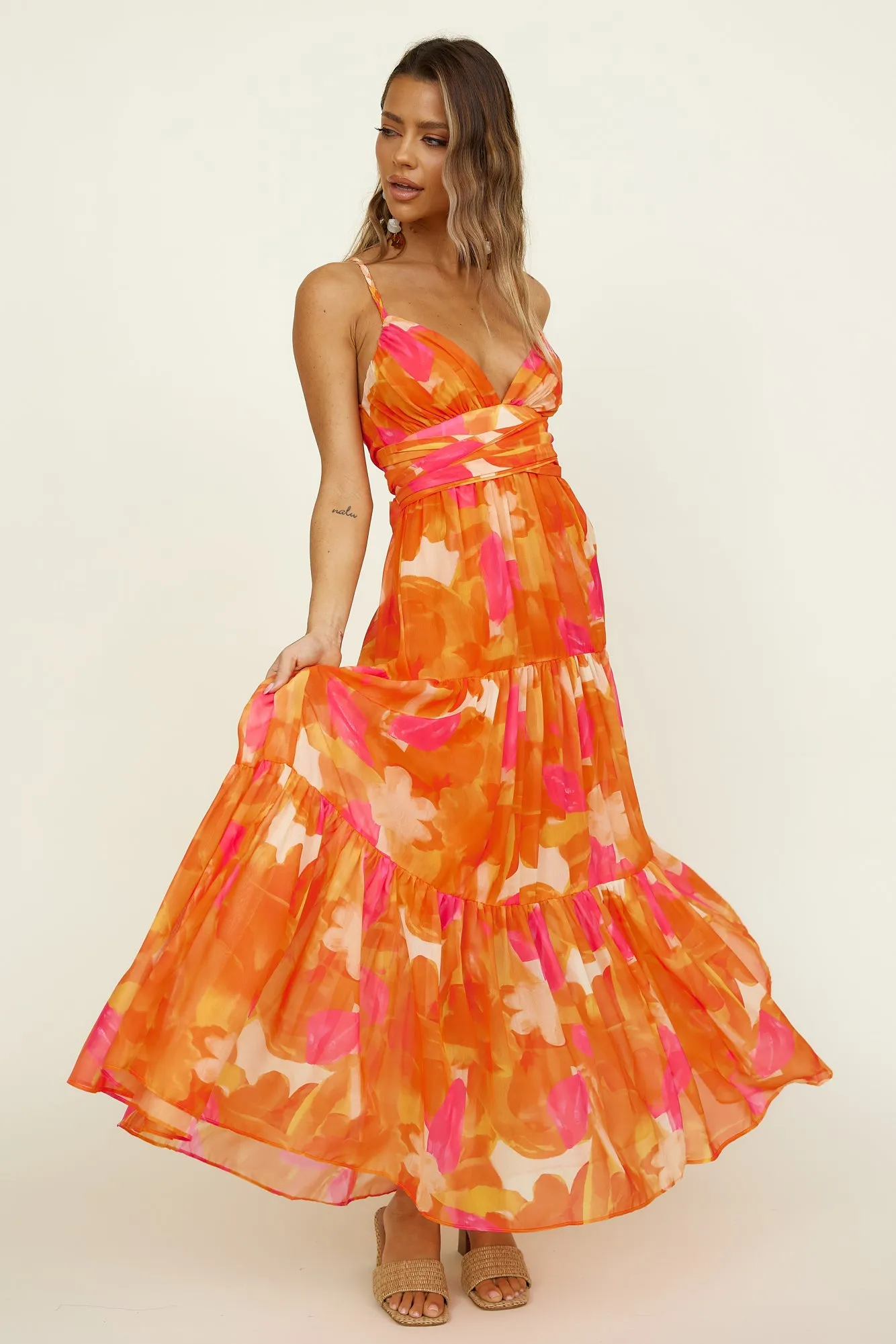Blissful Memories Maxi Dress Orange