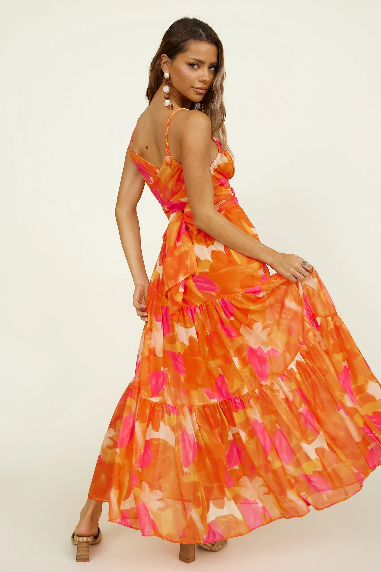 Blissful Memories Maxi Dress Orange