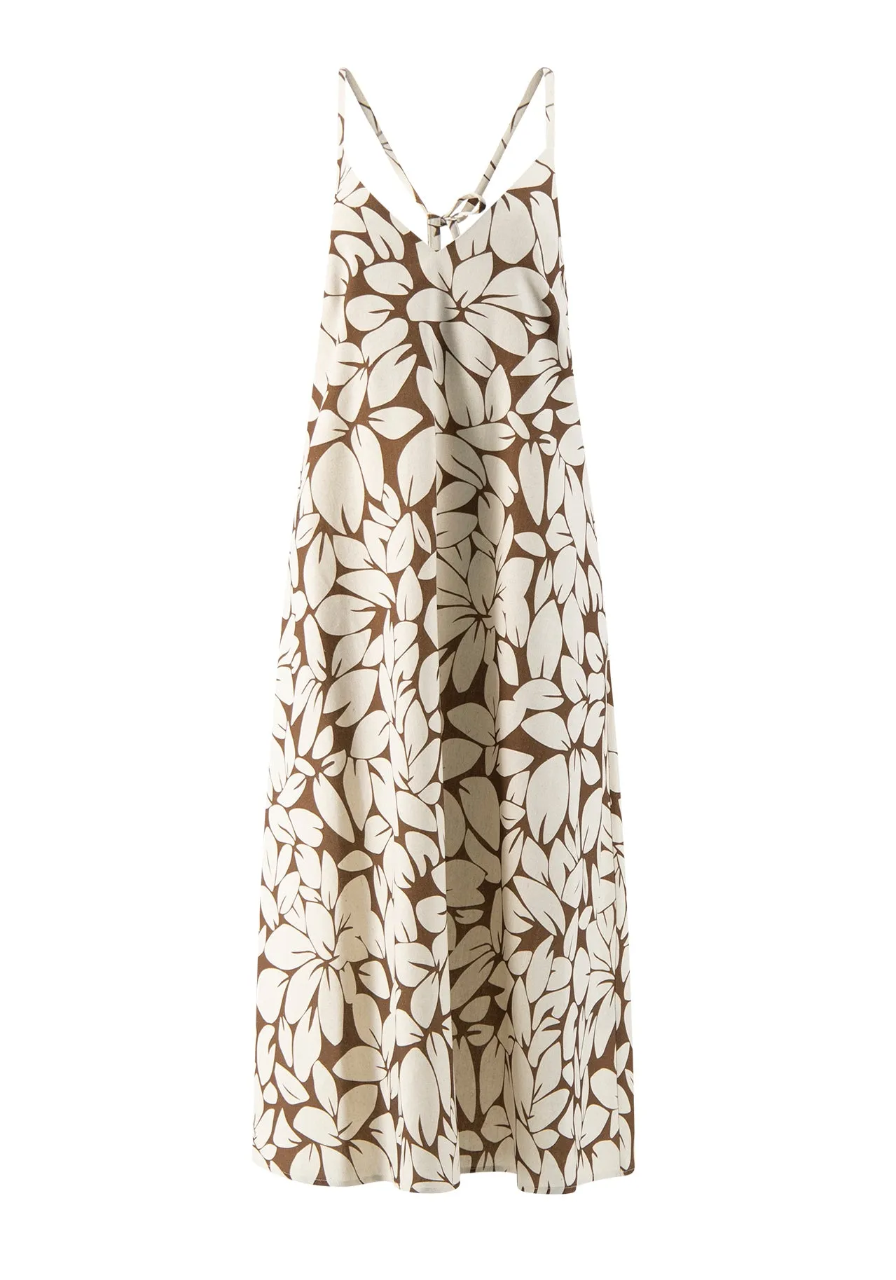 Boulevard Dress in Brown Leaf