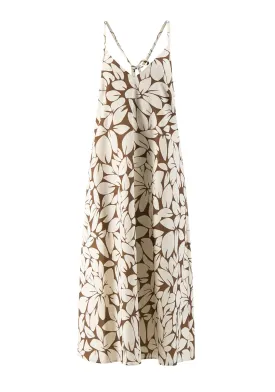 Boulevard Dress in Brown Leaf