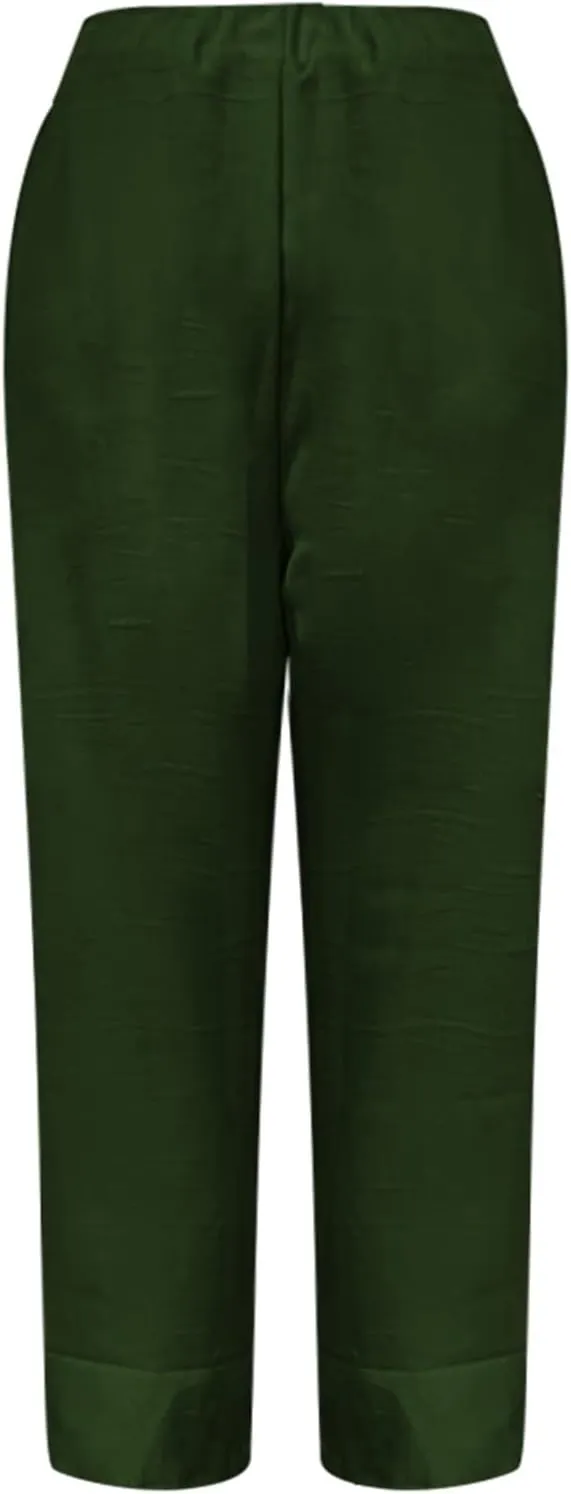 Capri Pants for Women Womens Capris Linen Pants with Pockets Cotton Joggers for Women Ladies Summer Causel Slacks