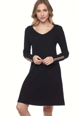 Casually Cool Black Midi Dress Made in USA