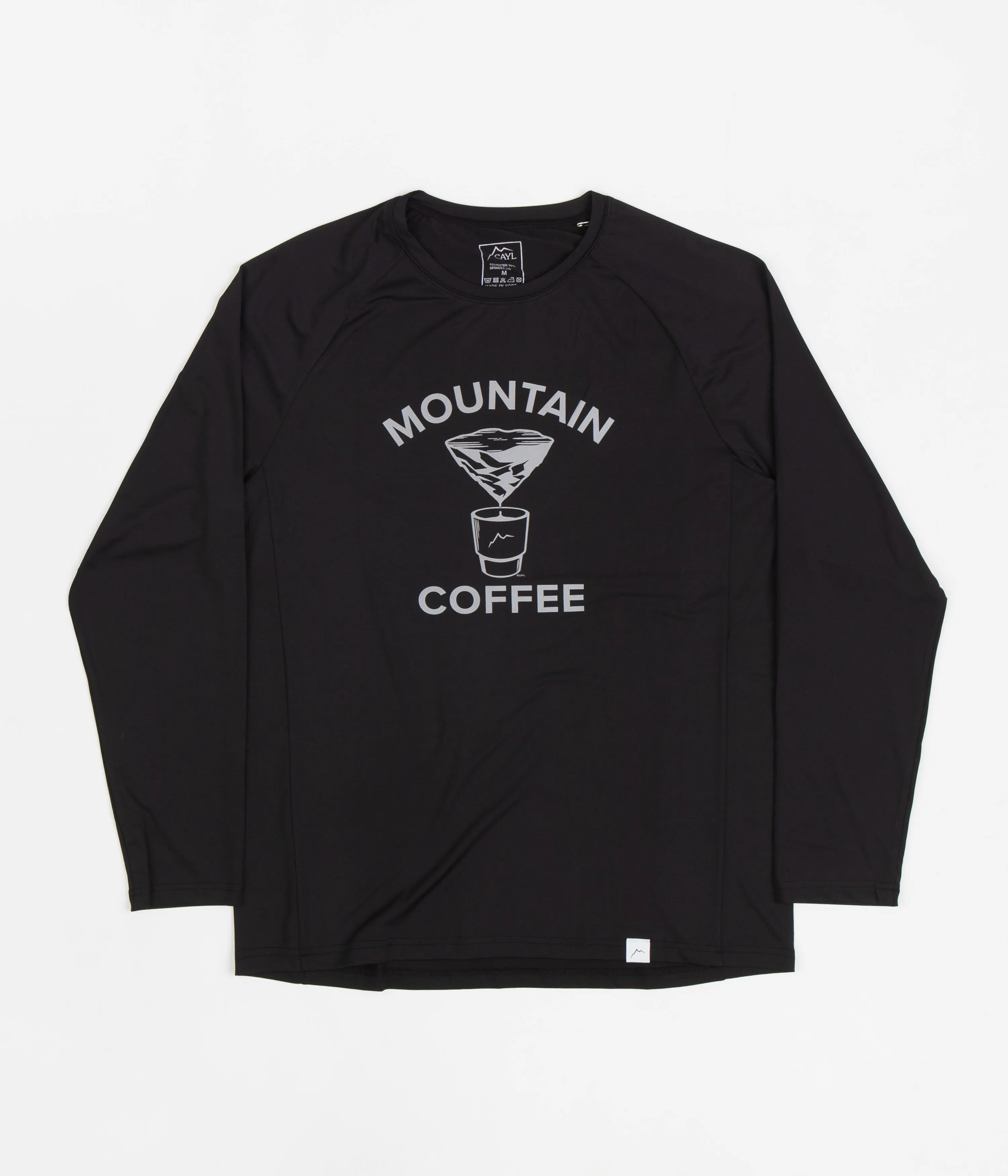 Cayl Mountain Coffee Long Sleeve T-Shirt - Black