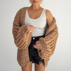 Chunky Knit Bell Sleeved Cardigan
