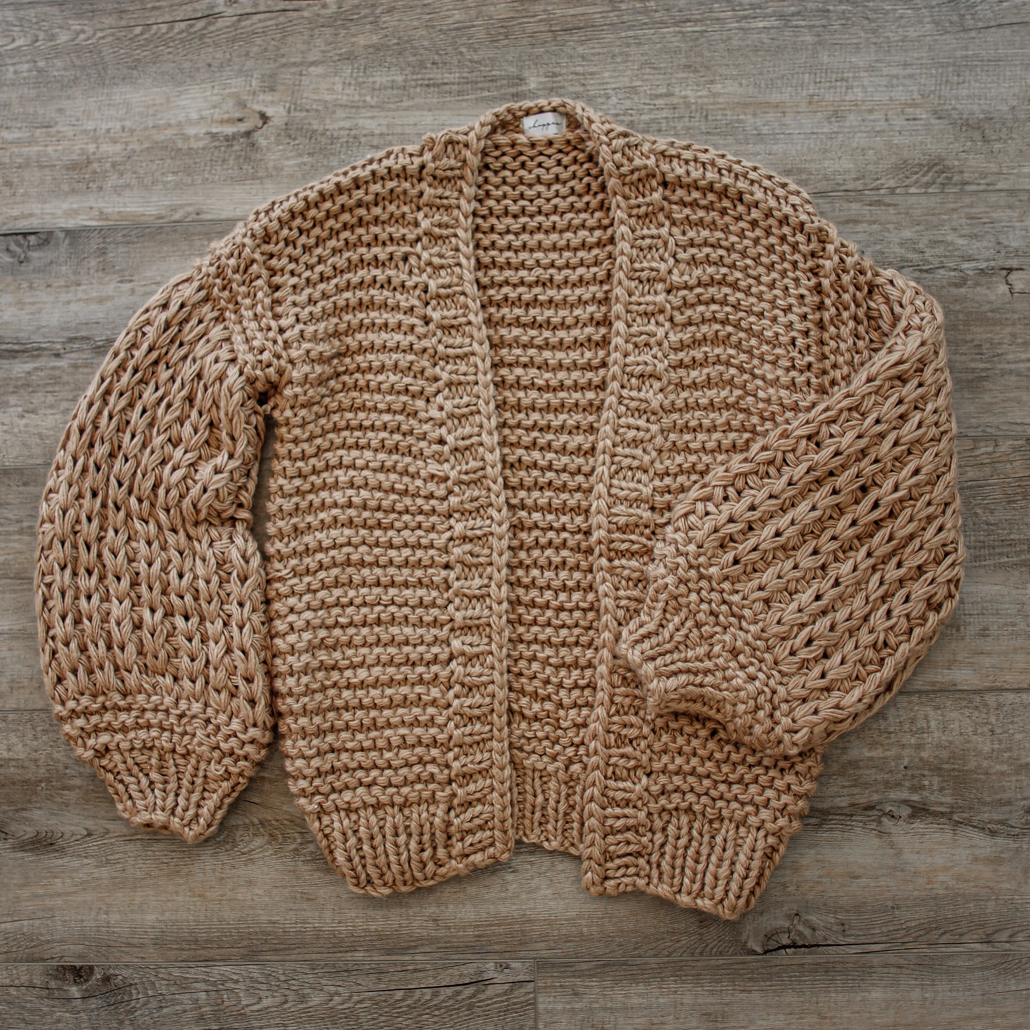 Chunky Knit Bell Sleeved Cardigan