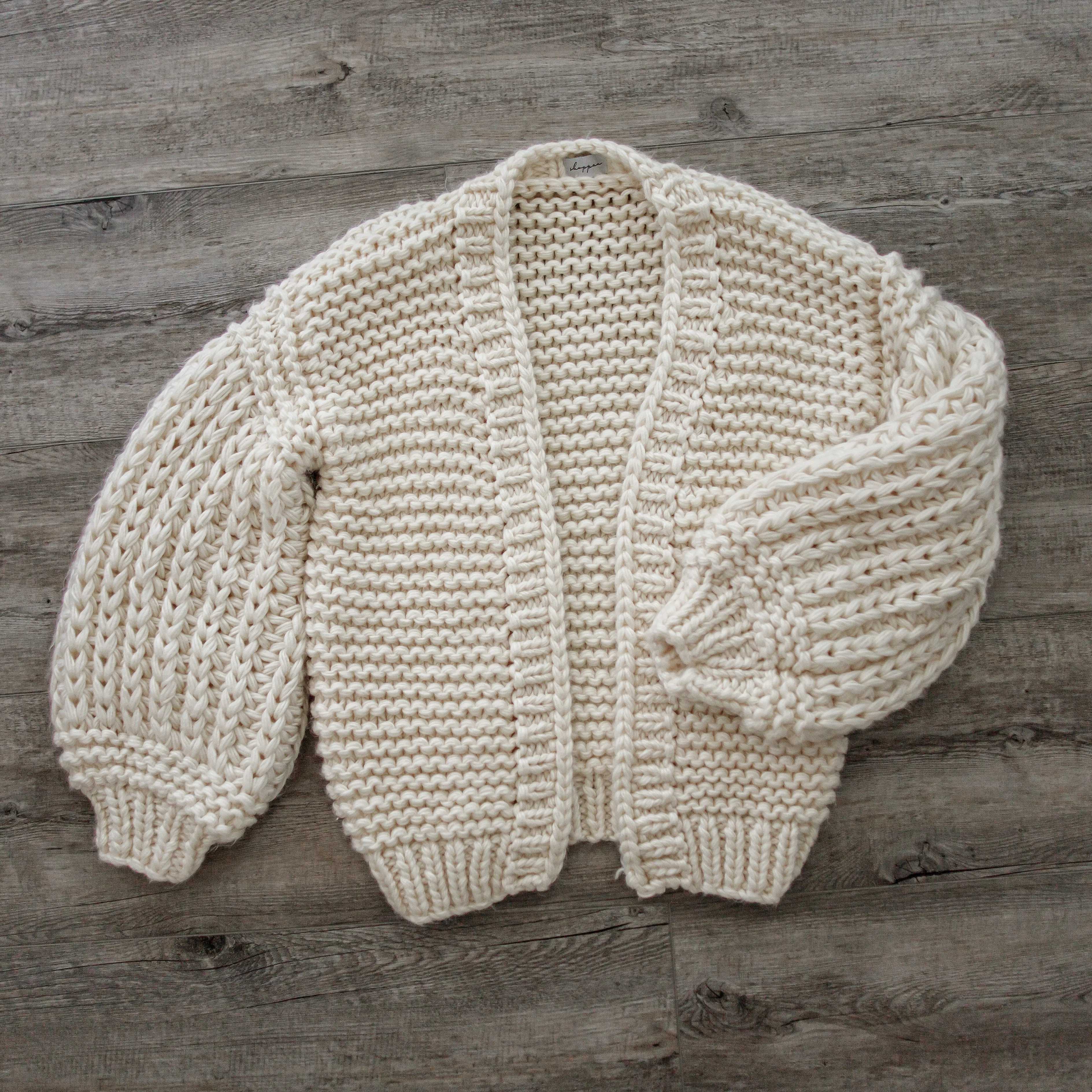 Chunky Knit Bell Sleeved Cardigan