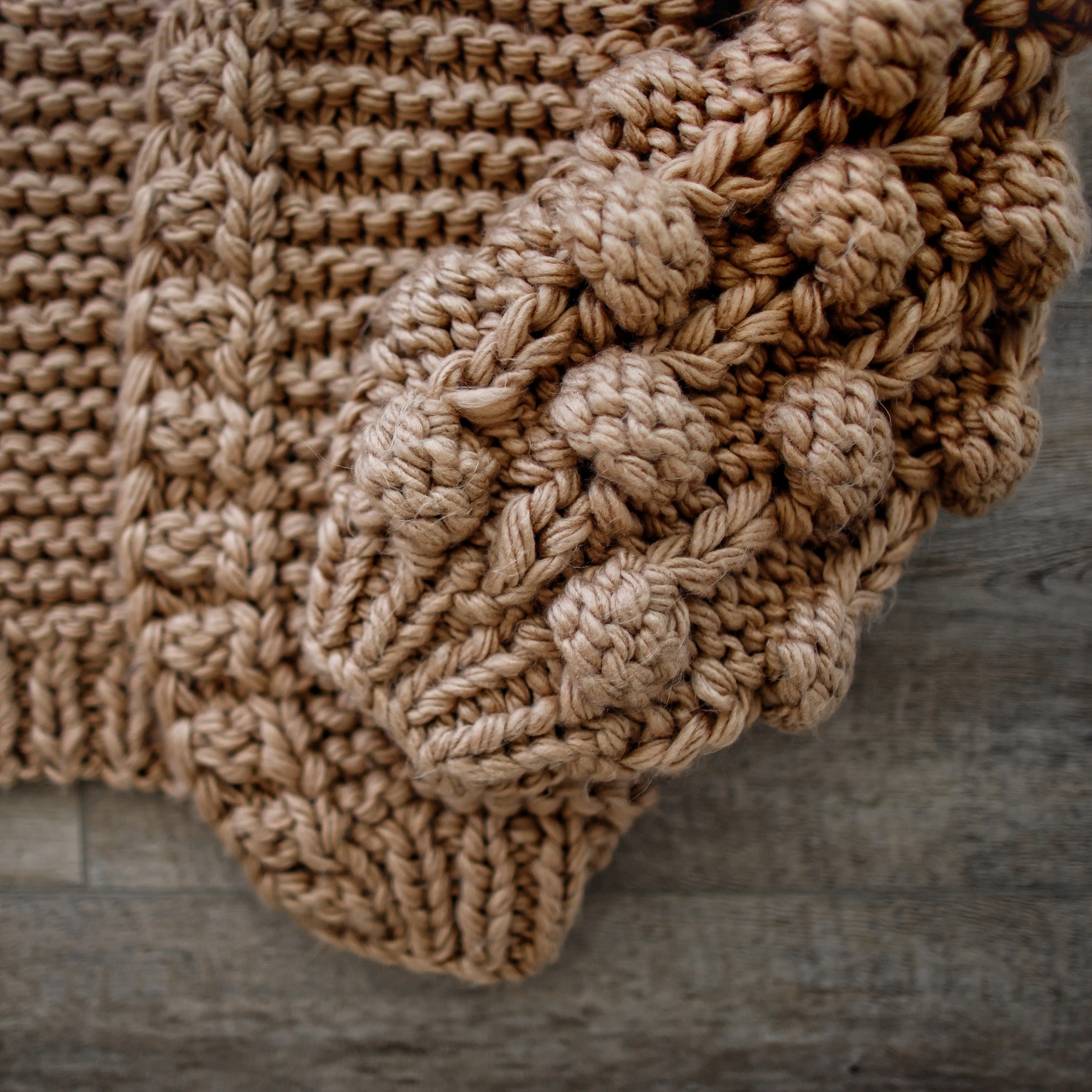 Chunky Knit Pom-Pom Sleeved Cardigan