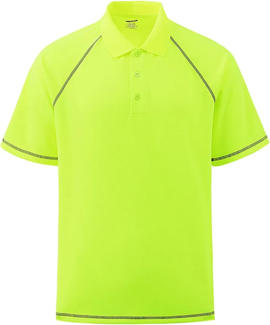 Corna Men's Golf Polo Shirts Short Sleeve Quick Dry Fit Moisture Wicking Running Athletic Big & Tall Performance Soft