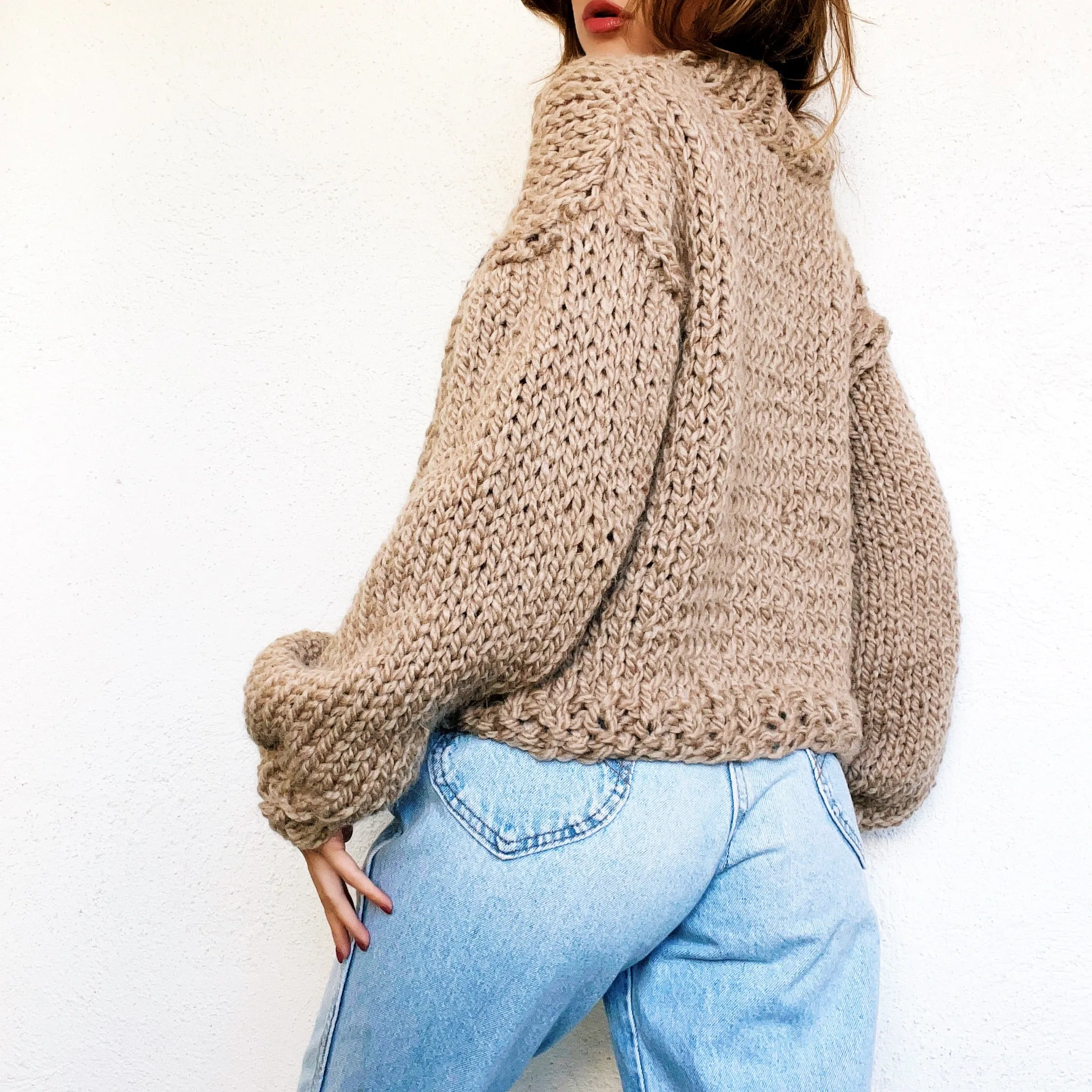 Cozy Hand Knit Sheep Sweater