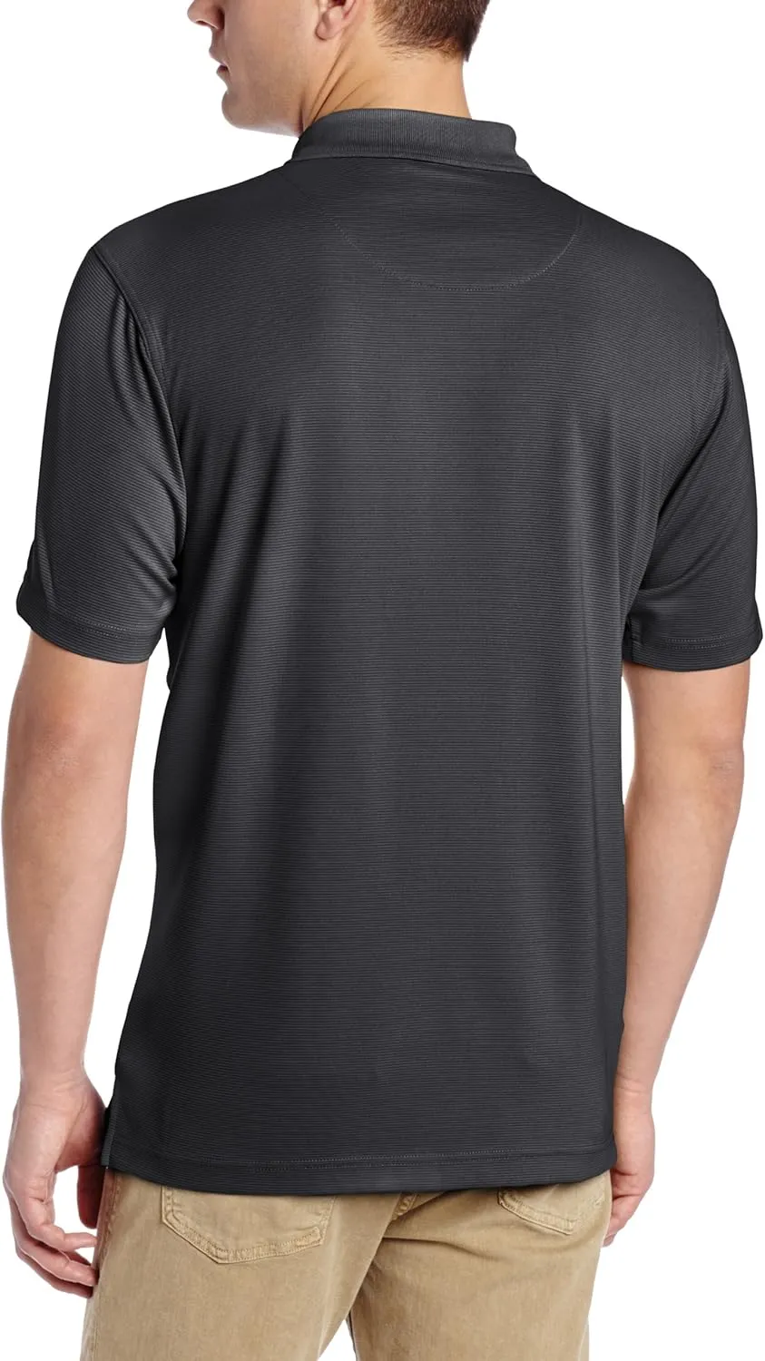 Cubavera mens Essential Textured Performance Polo Shirt, Moisture-wicking Technology