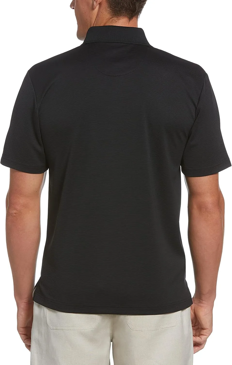 Cubavera mens Essential Textured Performance Polo Shirt, Moisture-wicking Technology