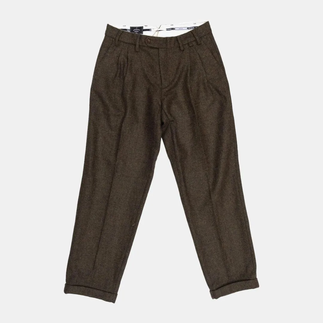 Double Pleat Trousers (Forest Green)