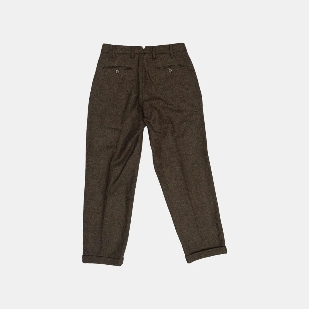 Double Pleat Trousers (Forest Green)