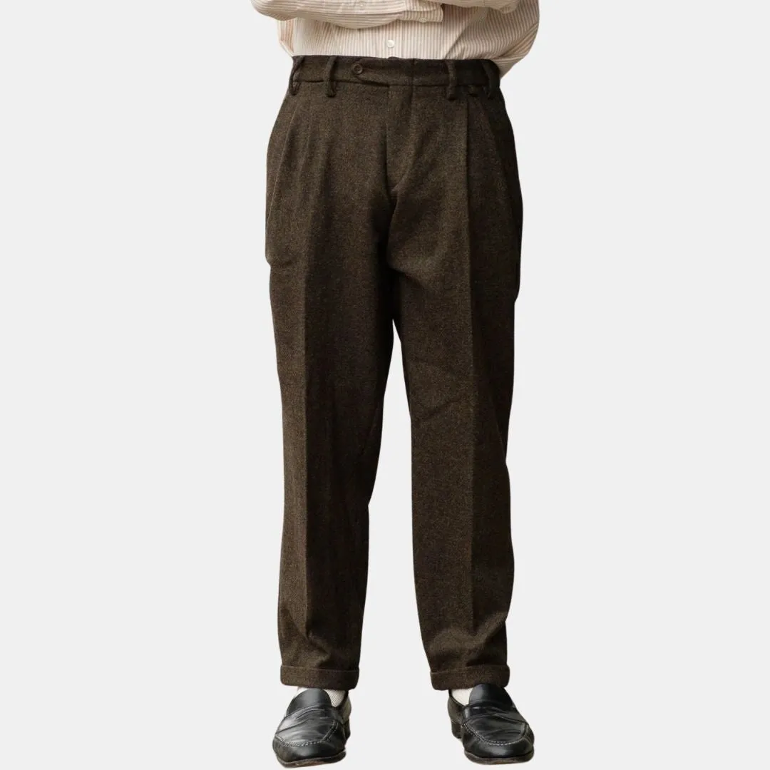 Double Pleat Trousers (Forest Green)