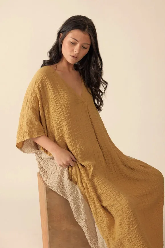 Double V- Neck Pullover Dress