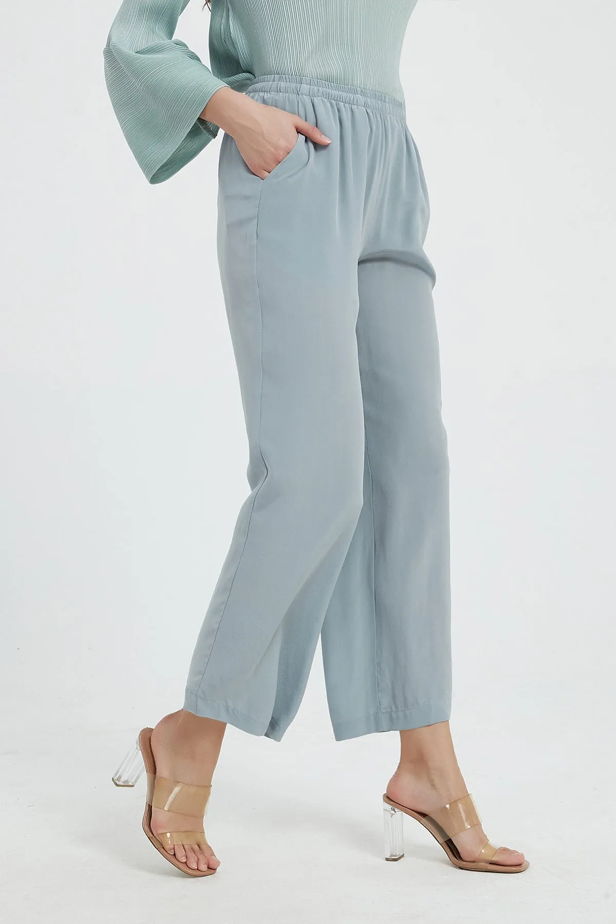 Faye Washable Silk Wide Leg Pants