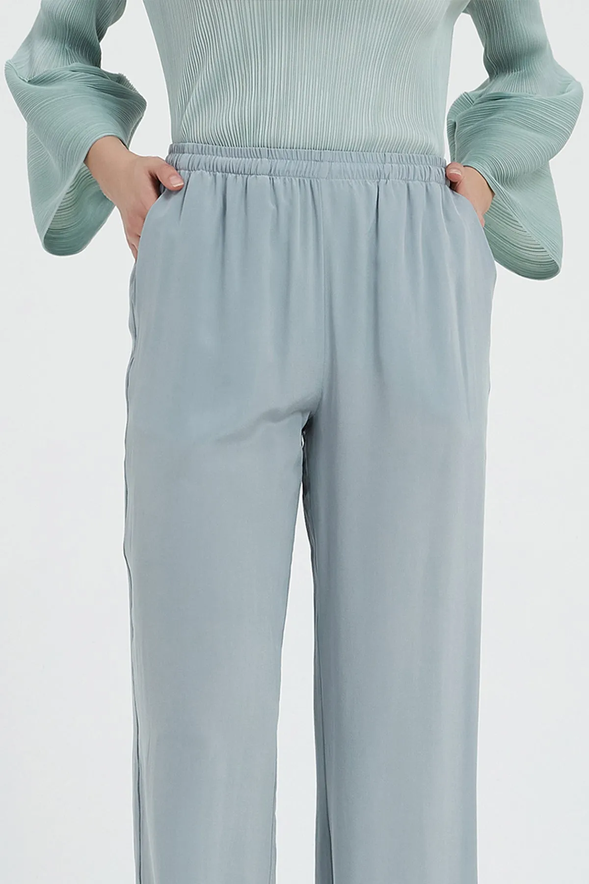Faye Washable Silk Wide Leg Pants