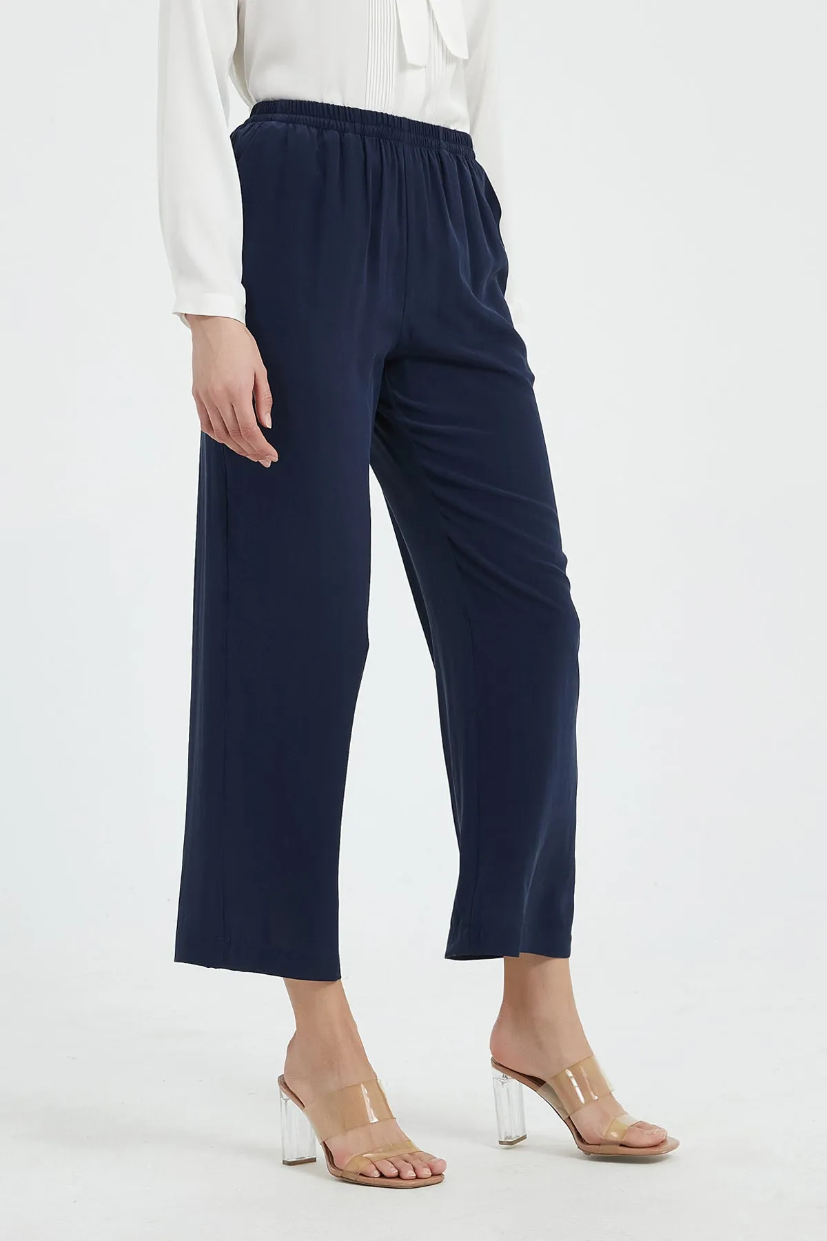 Faye Washable Silk Wide Leg Pants