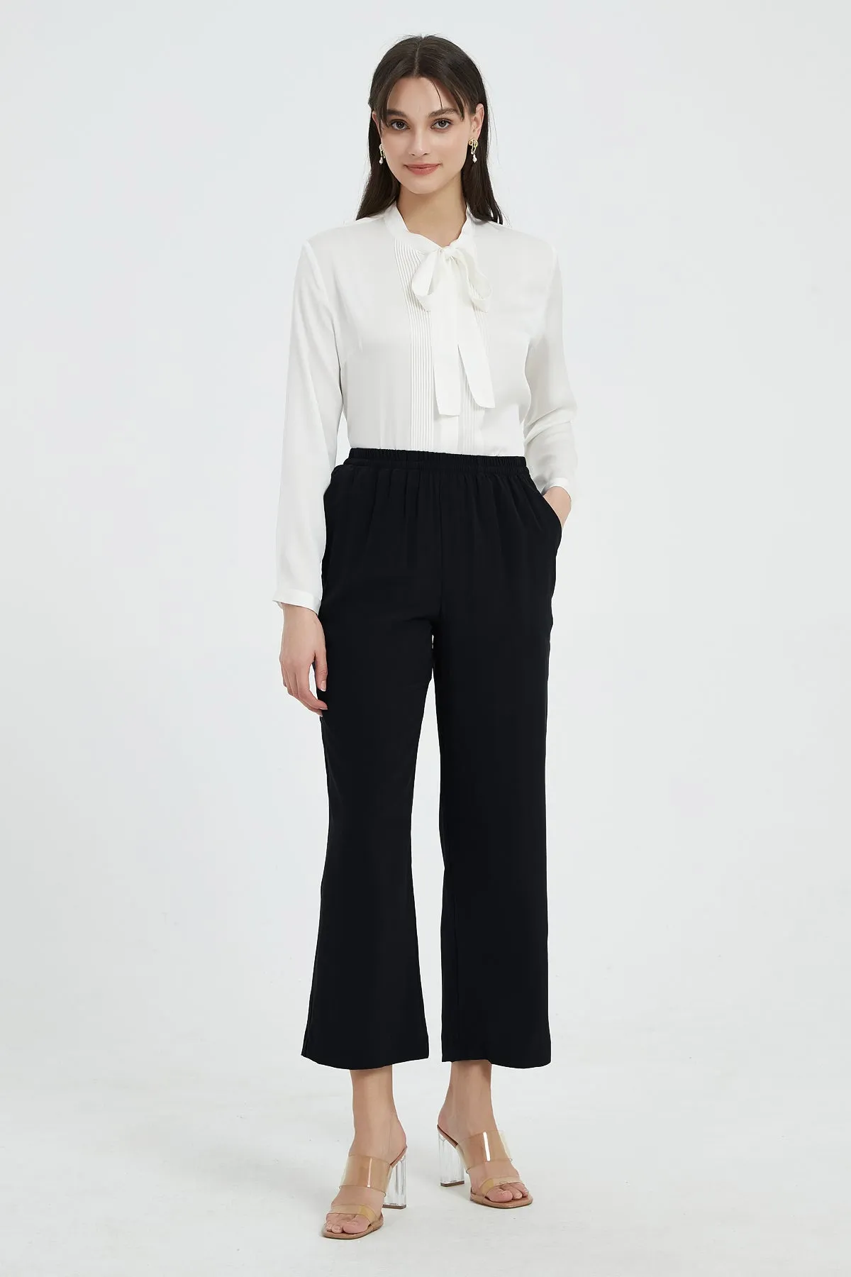 Faye Washable Silk Wide Leg Pants