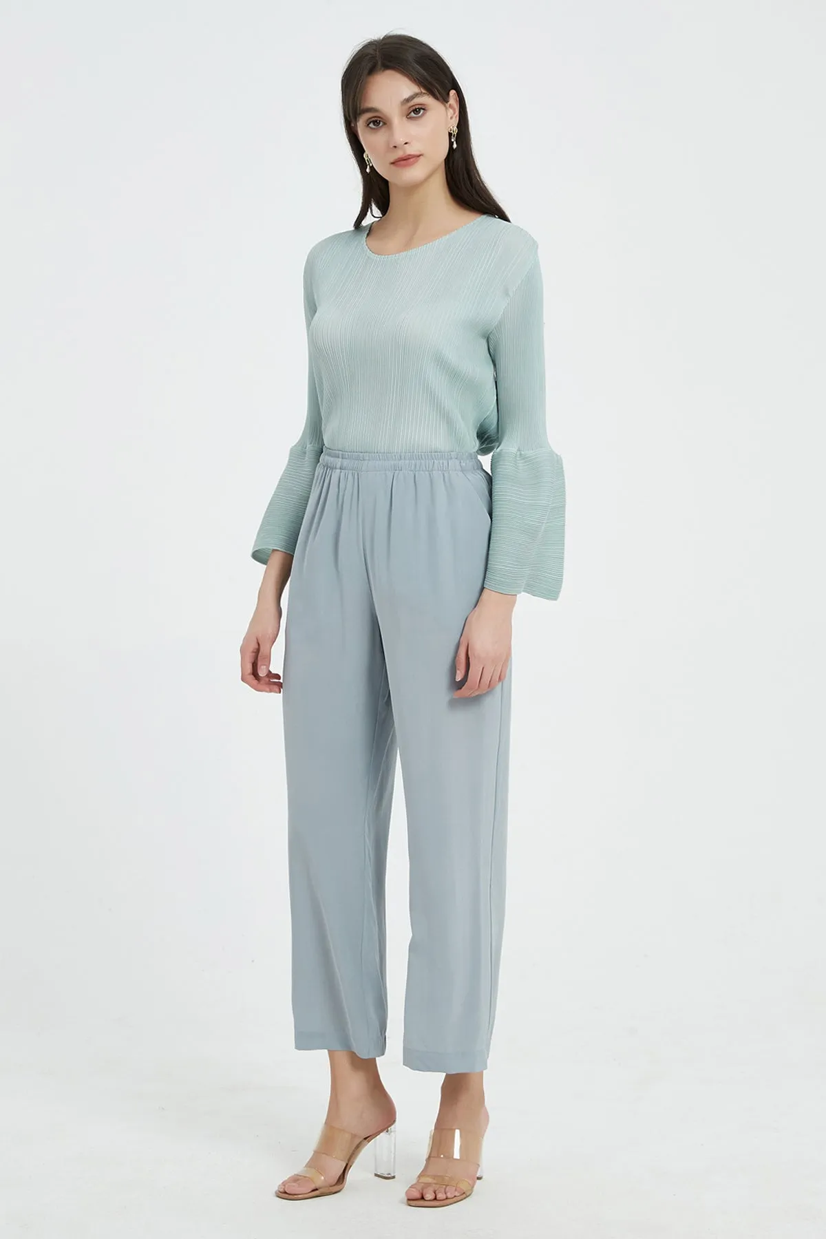Faye Washable Silk Wide Leg Pants