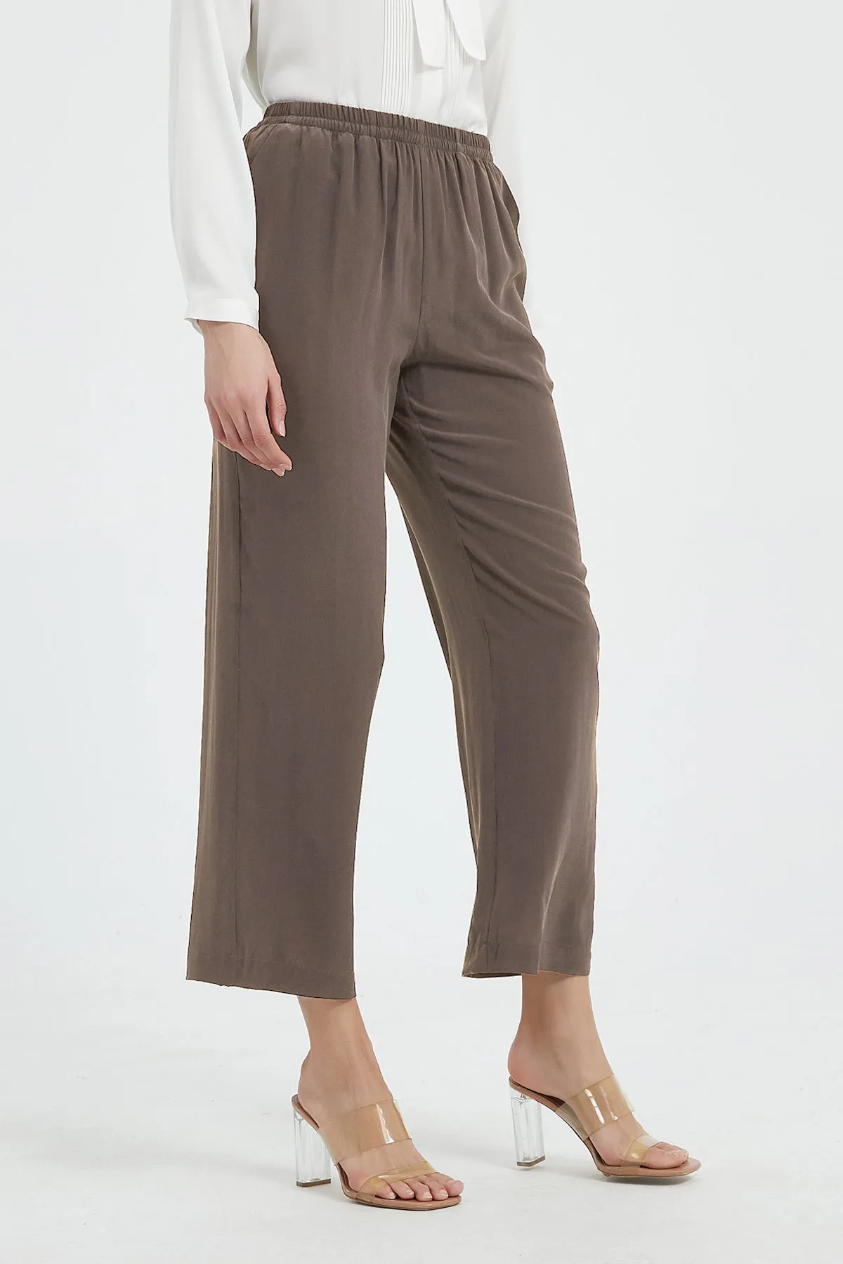 Faye Washable Silk Wide Leg Pants