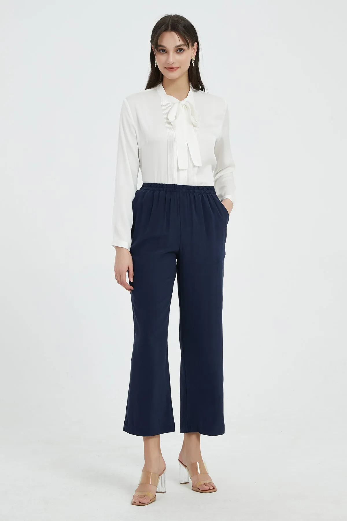 Faye Washable Silk Wide Leg Pants