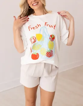 FRESH FRUIT TEE IN WHITE