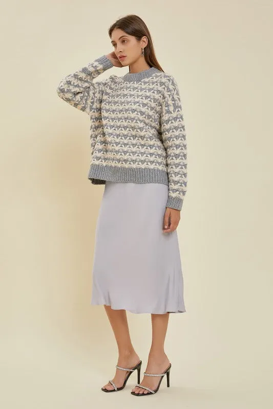 Grey Chunky Knit Sweater