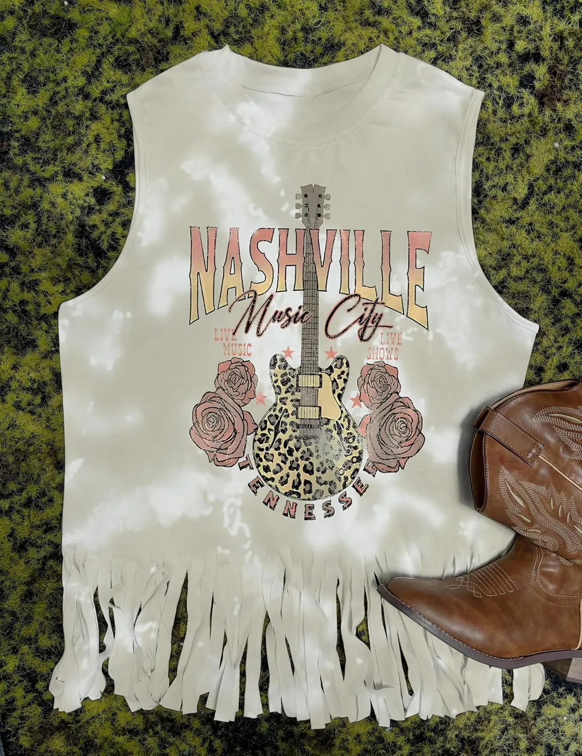 iliheyov Nashville Tank Top for Women Country Music Festival Graphic Print Sleeveless Nash Music Tank Tops