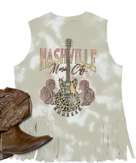 iliheyov Nashville Tank Top for Women Country Music Festival Graphic Print Sleeveless Nash Music Tank Tops