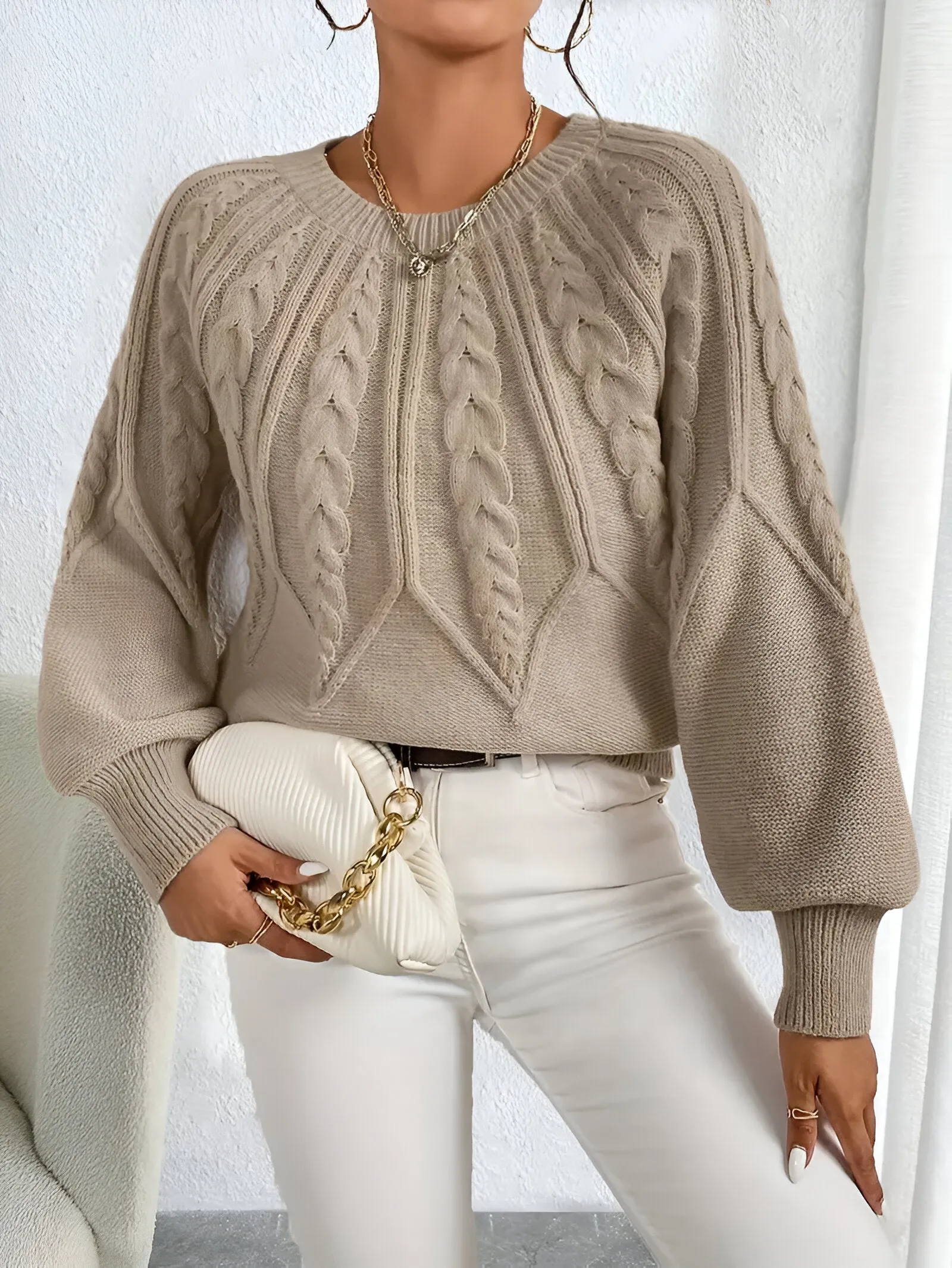 Ivyshape | Cozy & Chic Chunky Knit Sweater