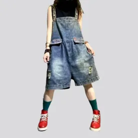 Jeans women's overall shorts