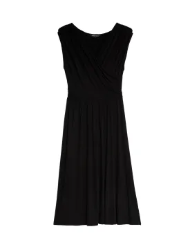 Jersey V-Neck Midi Wrap Dress