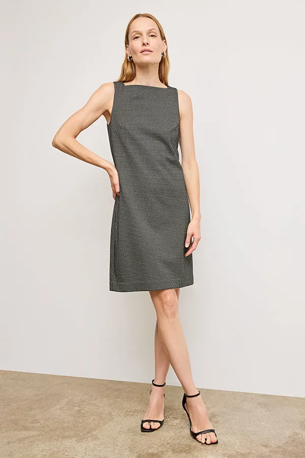 Joanie Shift Dress - Knit Suiting :: Classic Check