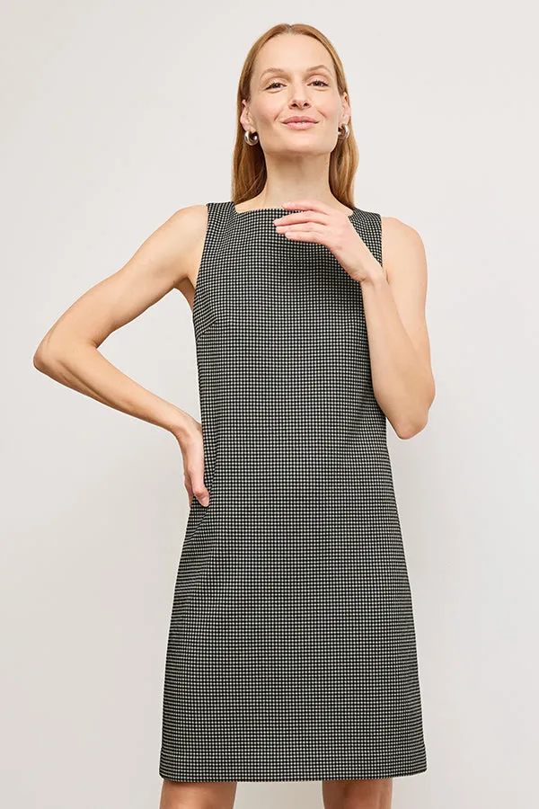 Joanie Shift Dress - Knit Suiting :: Classic Check
