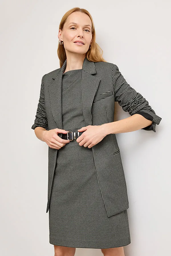 Joanie Shift Dress - Knit Suiting :: Classic Check