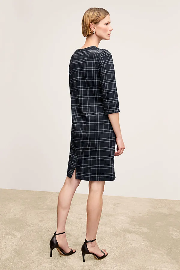 Lancia Travel Dress - Knit Suiting :: Plaid