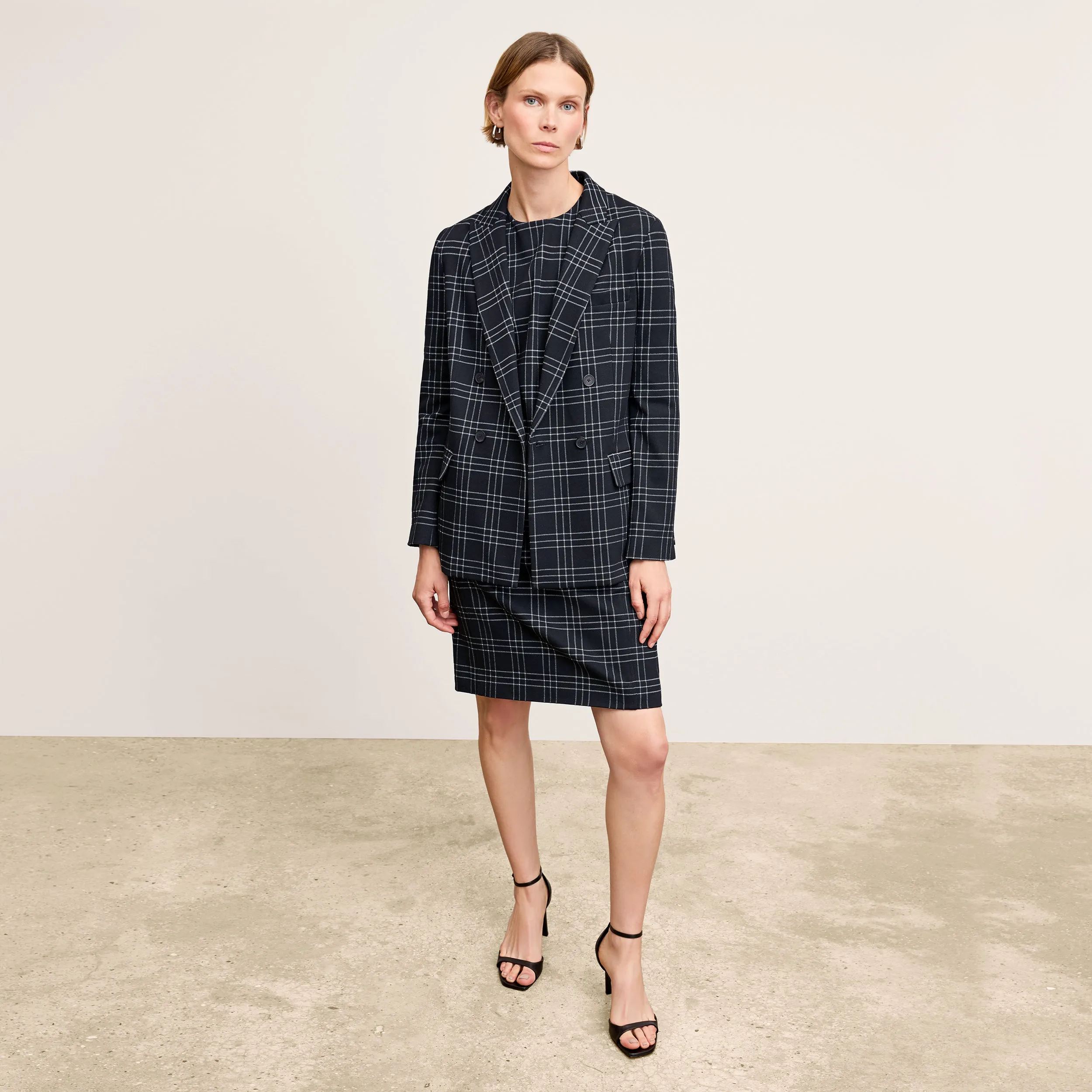 Lancia Travel Dress - Knit Suiting :: Plaid