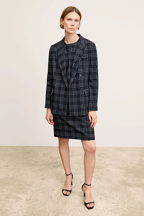 Lancia Travel Dress - Knit Suiting :: Plaid