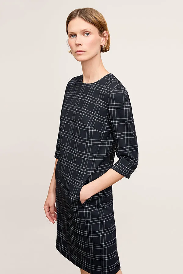Lancia Travel Dress - Knit Suiting :: Plaid
