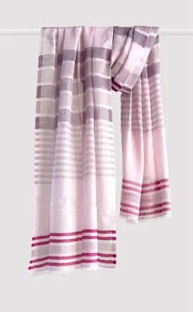 Mauve Cotton Linen Stole