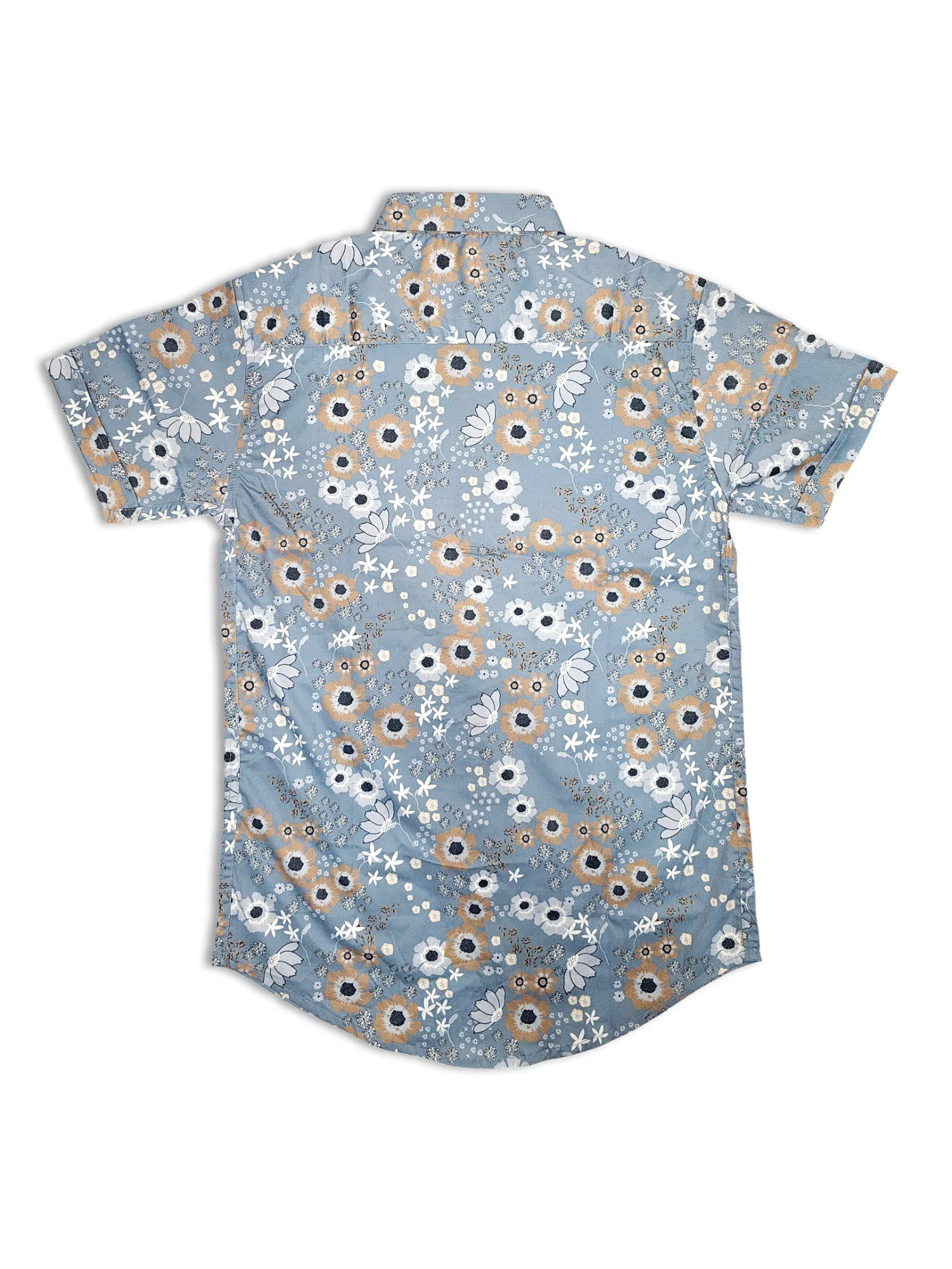 Men's Slim-Fit Short-Sleeve Floral Shirt