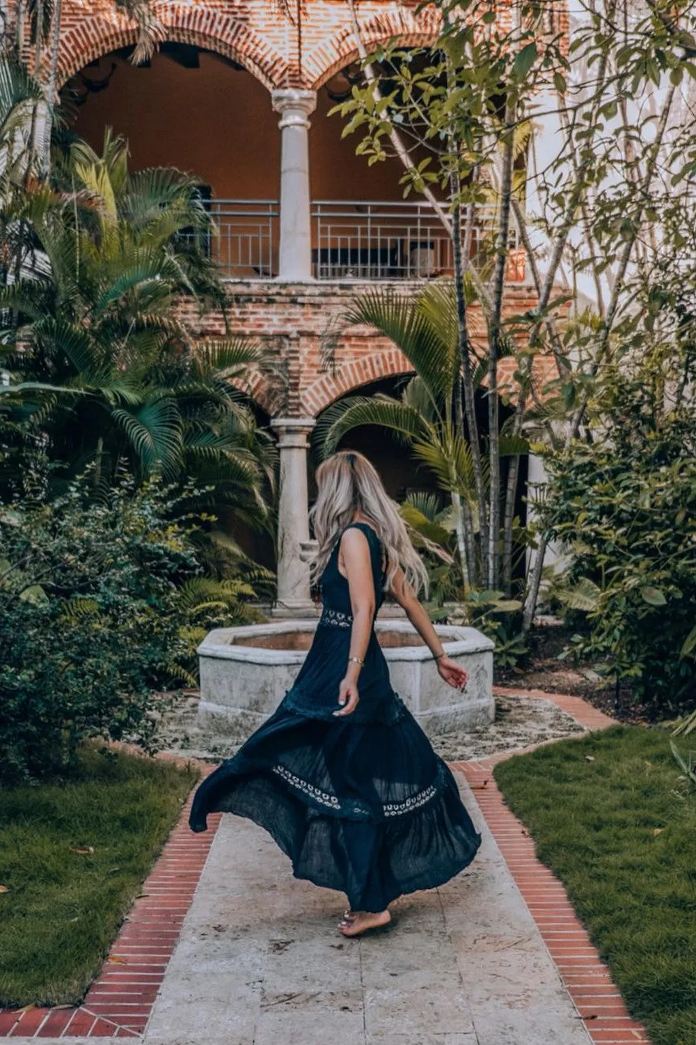 Playing Games Maxi Dress Navy