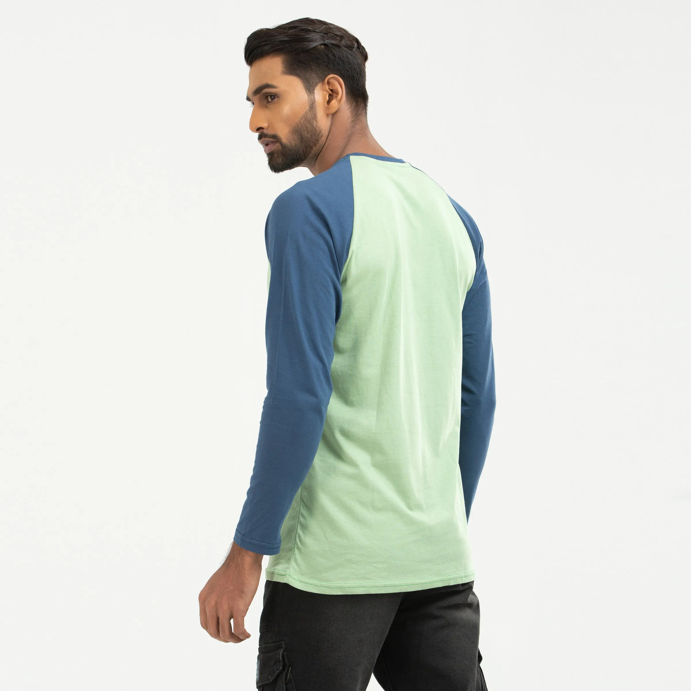 Raglan Long Sleeve T-shirt - Lime