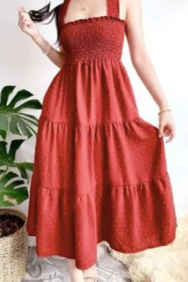 Rosa Shirred Maxi Dress